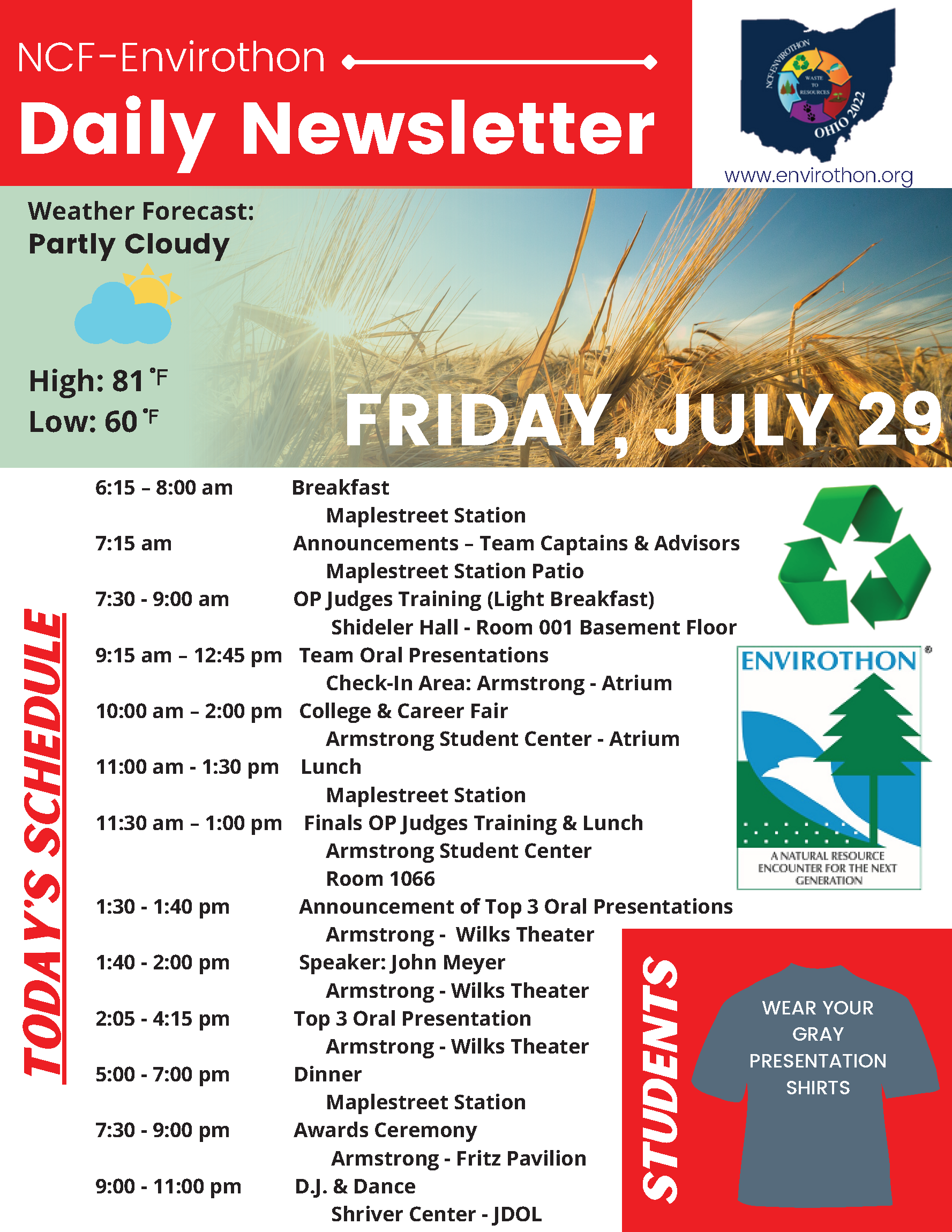NCF Envirothon Newsletter Friday Page 1